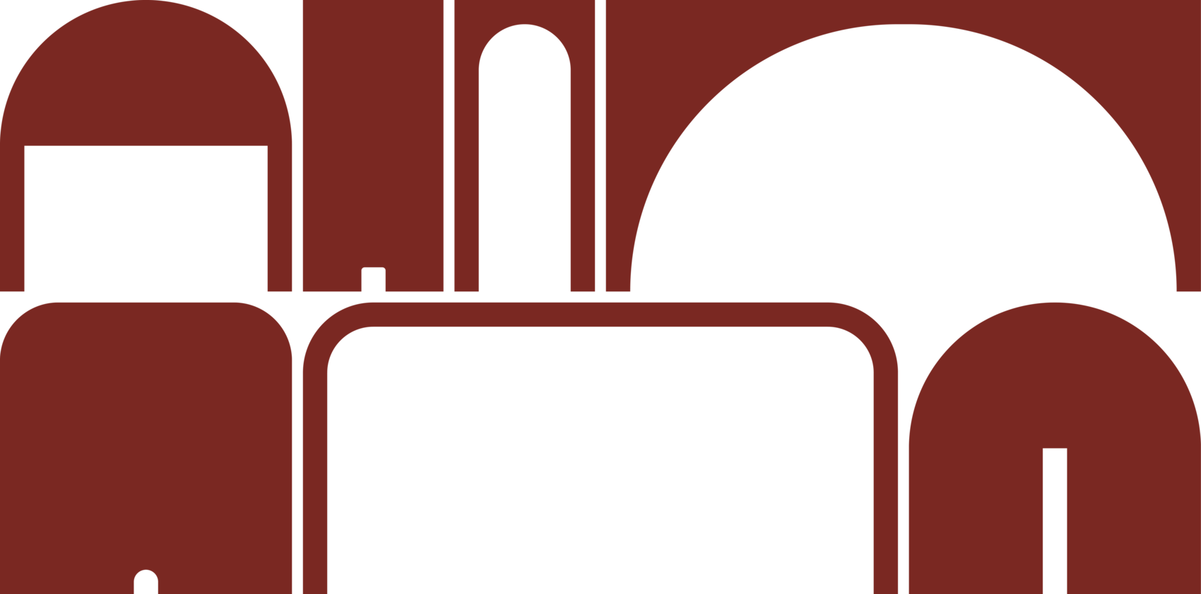 Comp 01 Horizontal x7 Shapes brown