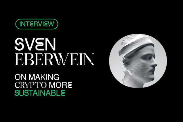 Sven Eberwein on making crypto more environmentally sustainable. cover image