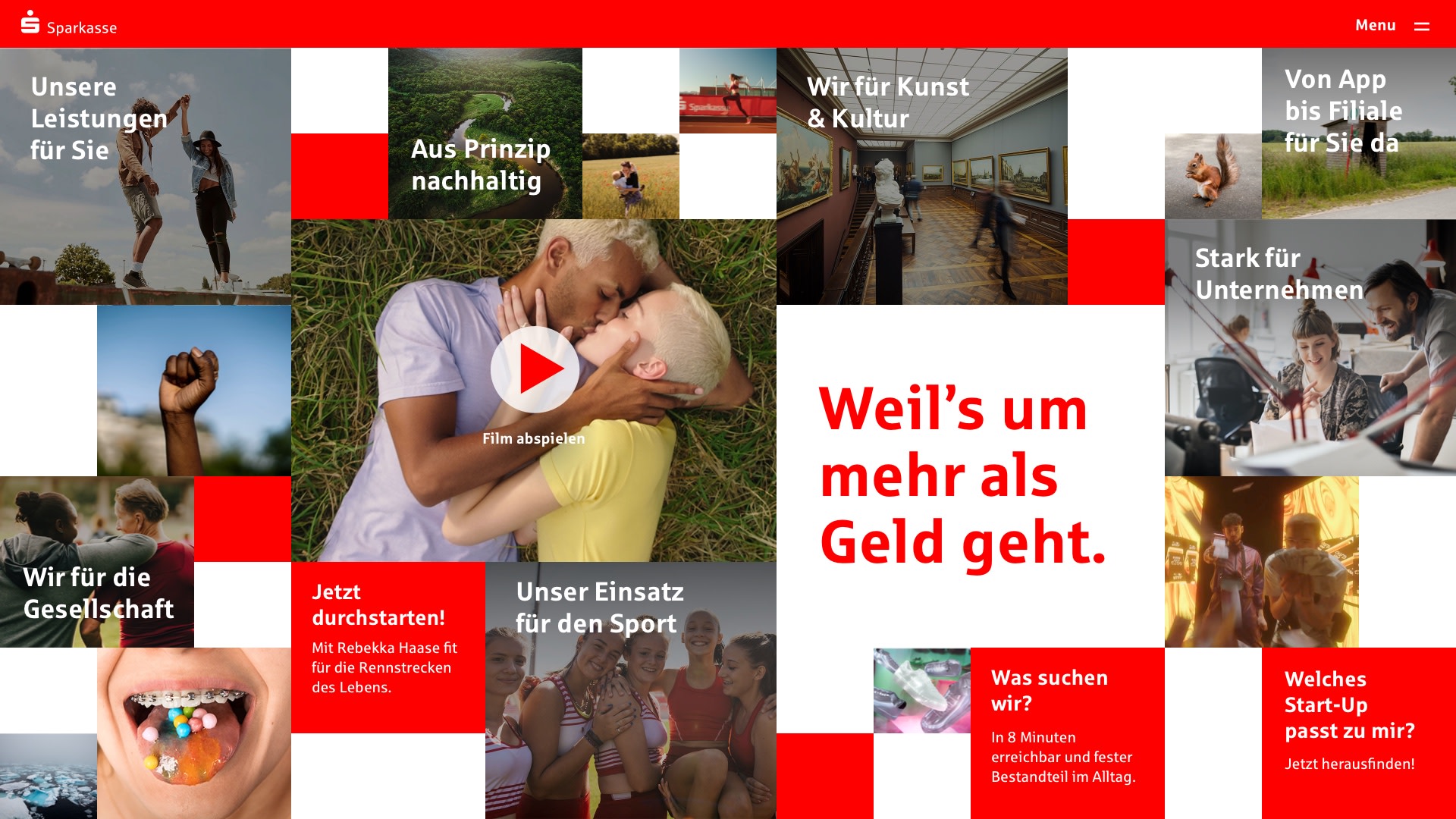 PM | erste Kampagne Sparkassen / Kampagnenhub | Image Kampagnenhub Sparkassen; Agentur: Scholz & Friends; Weil’s um mehr als Geld geht.