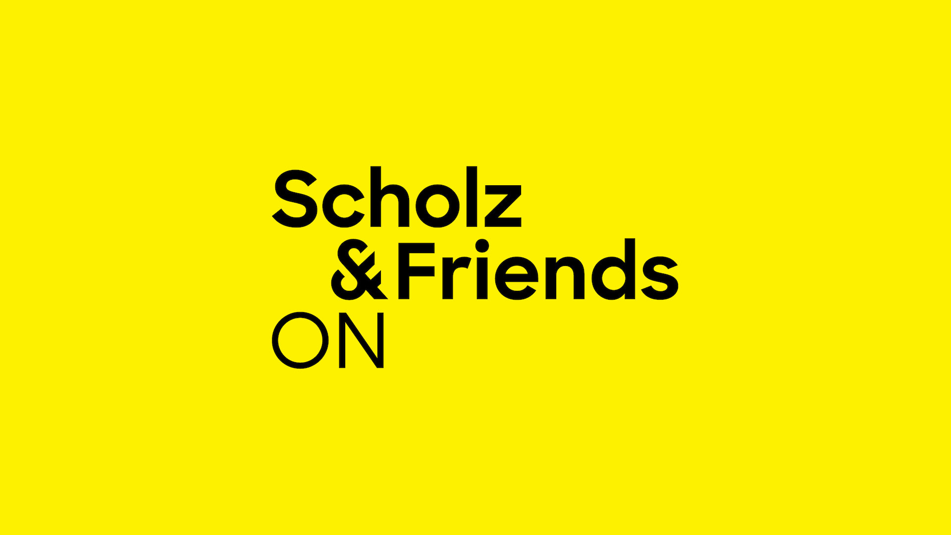 Scholz & Friends ON Poster Video 16:9 Scholz & Friends ON Logo