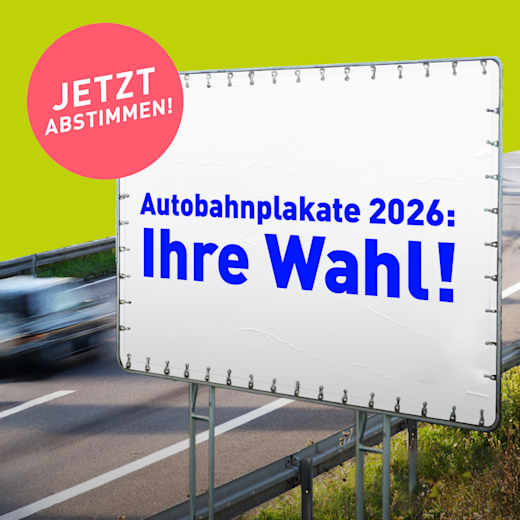 News | Publikumsvoting Autobahnplakate