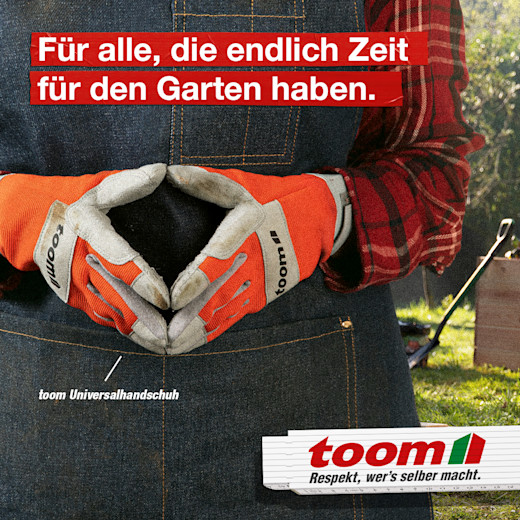 News | toom Baumarkt Anzeige Raute Kanzlerin toom Baumarkt; Scholz & Friends, Respekt, wer’s selber macht; Anzeige; Kanzlerin; Raute