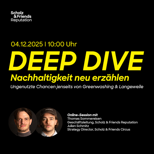 News | Digitaler Deep Dive: Nachhaltigkeit neu erzählen