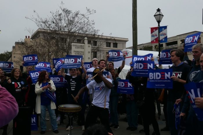 Biden Supporters in Charleston, SC. Photo by Emily Benson.