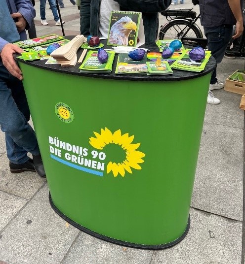 The Green Party stand