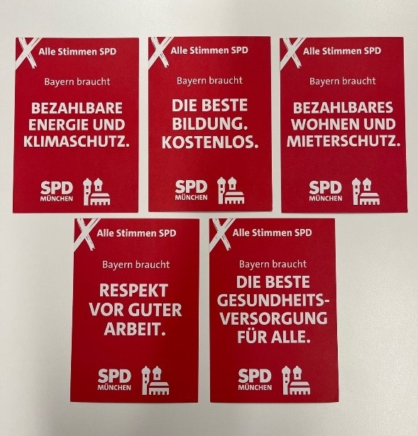 The SPD party platform issue postcards
