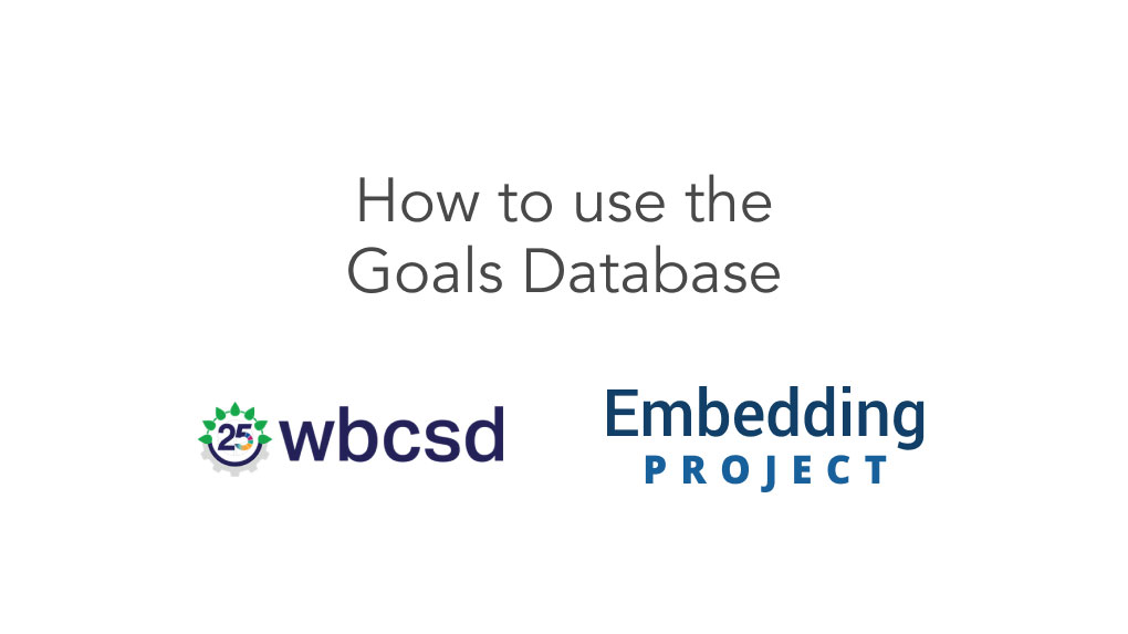 How to use the free Contextual Goals Database