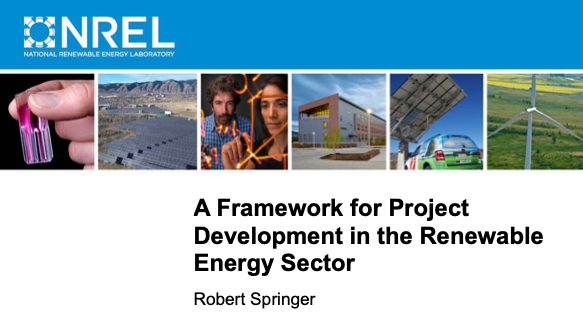 A Framework for Project Development in the Renewable Energy Sector cover