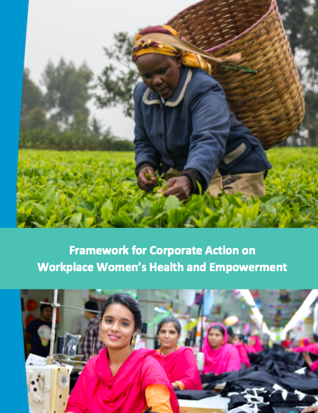 Framework for Corporate Action on Workplace Women's Health and Empowerment cover