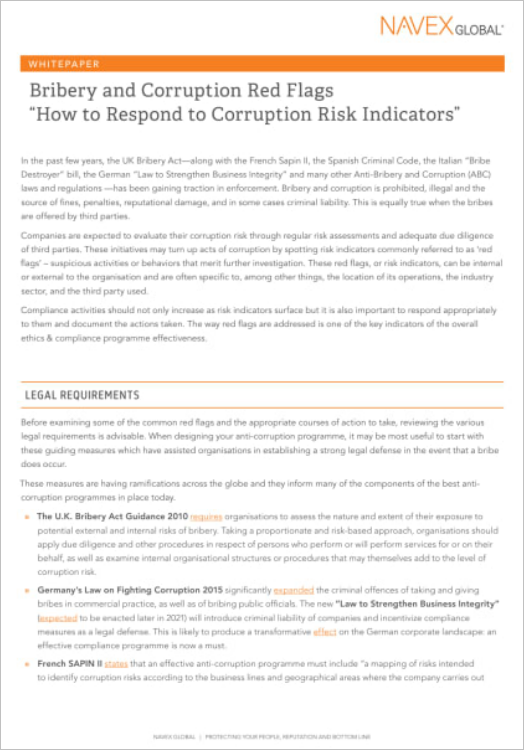 Bribery & Corruption Red Flags: How to Respond to Corruption Indicators cover