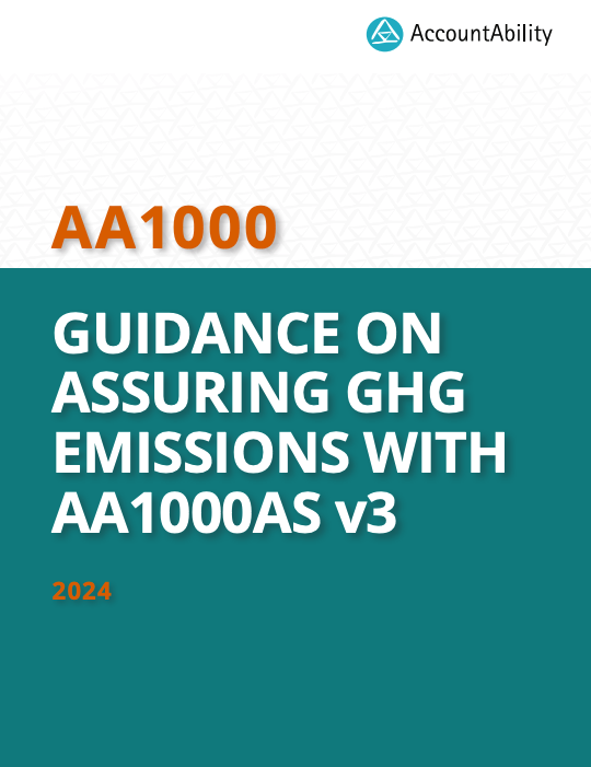 Guidance on Assuring GHG Emissions with AA1000AS v3 cover