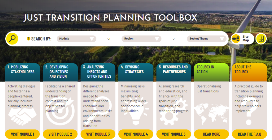 Just Transition Planning Toolbox cover