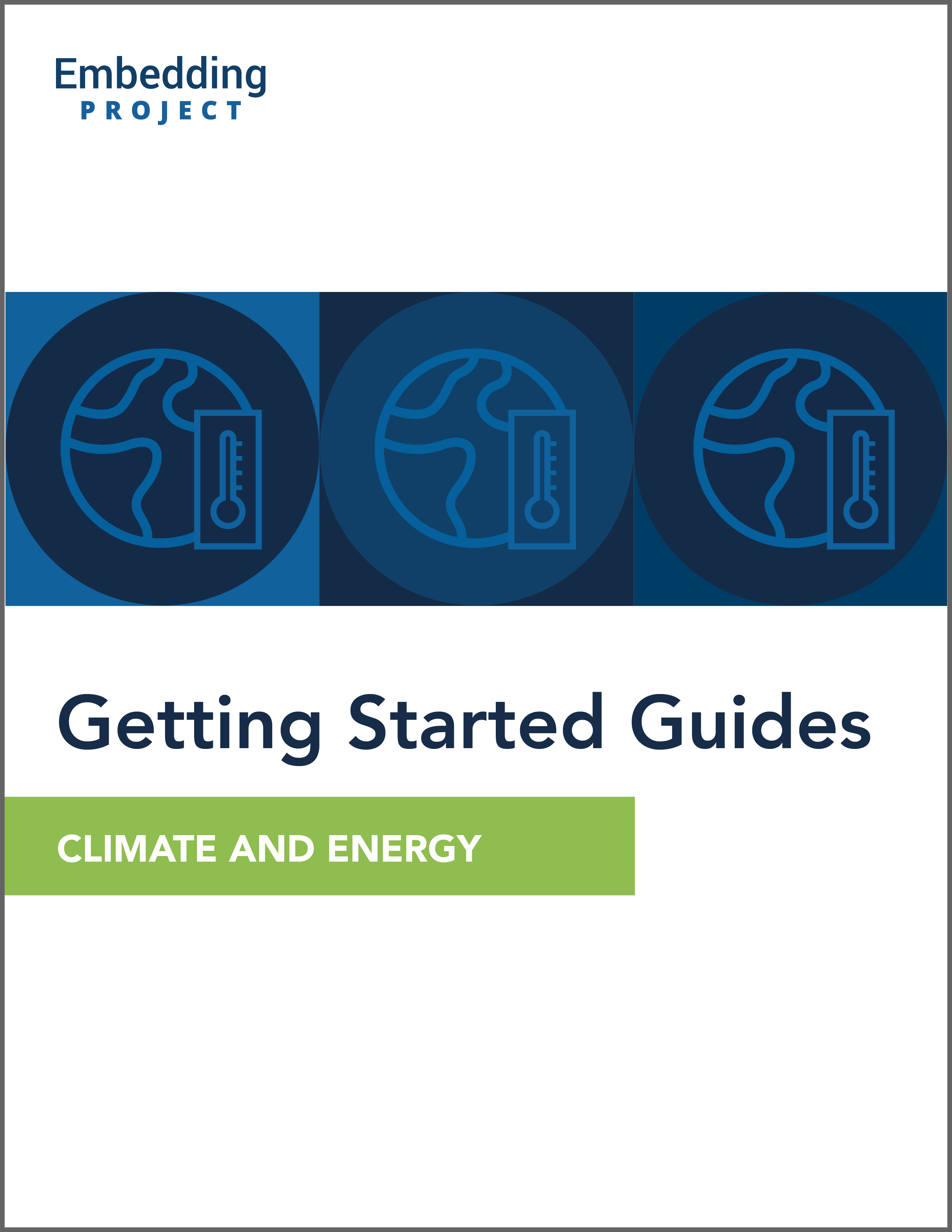 Getting Started Guides: Climate and Energy cover