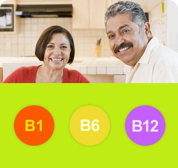 Casal feliz pelo consumo de vitaminas Neurobión B1, B6 y B12