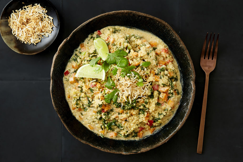 Vegetable and Quinoa Red Curry with Toasted Coconut