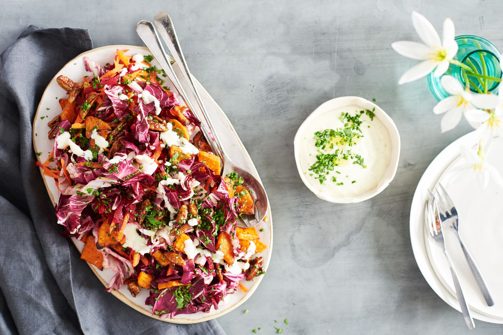 Autumn Salad with Goat's Curd Dressing