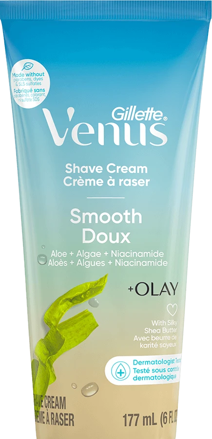 Venus Smooth plus Olay Shave Cream front view