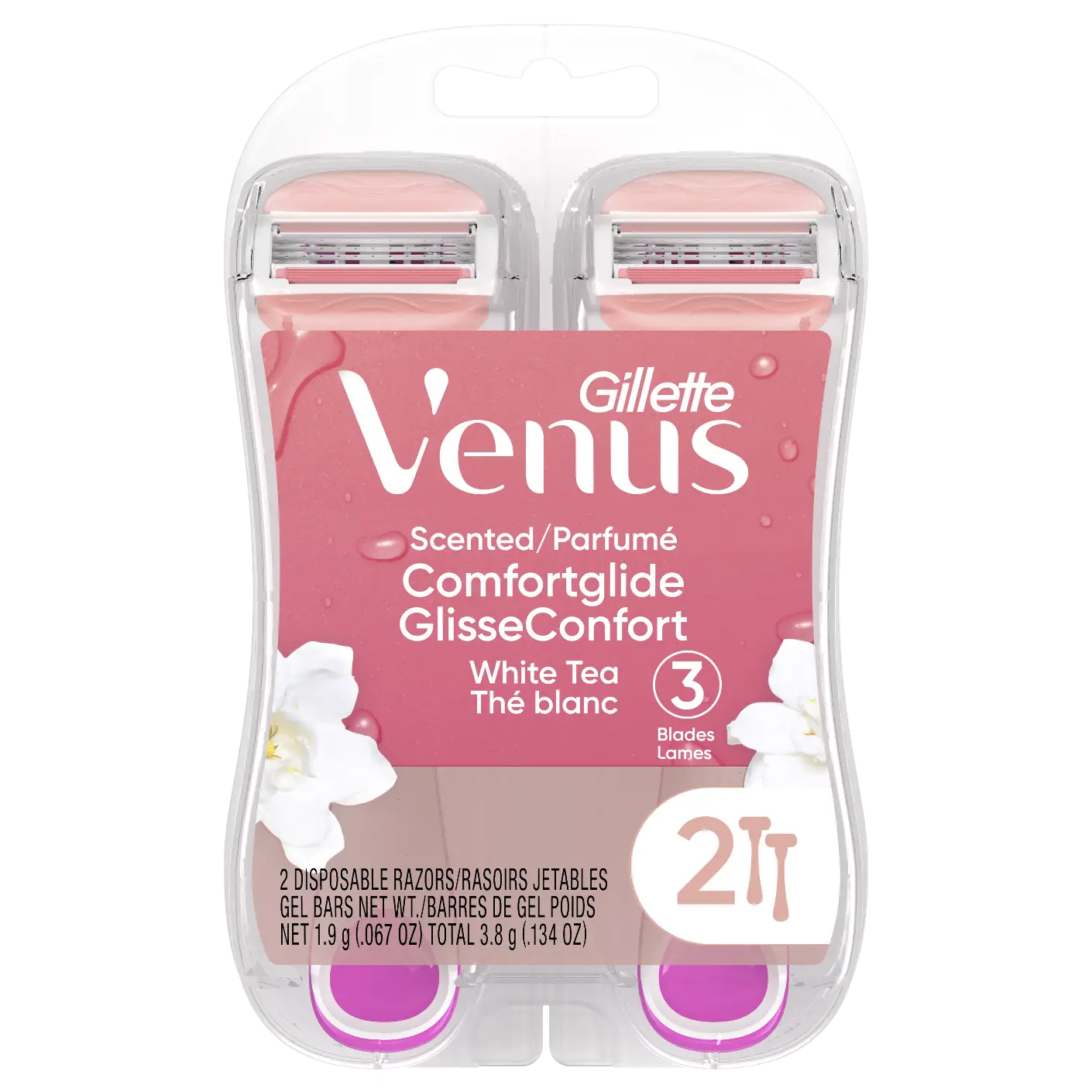 Venus Comfortglide White Tea Disposable Razor with 3 blades