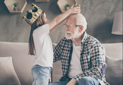 a grandfather nurtures his relationship with his granddaughter