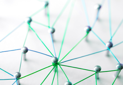 a framework of connected lines