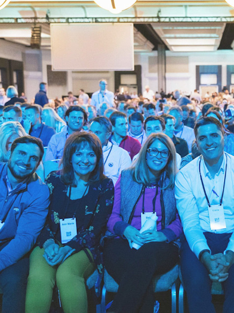 A group shot of conference attendees