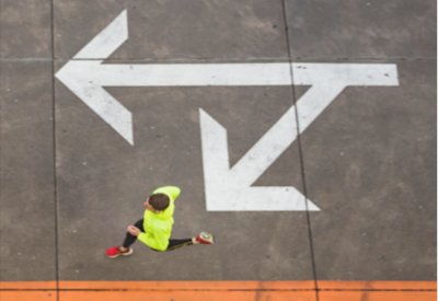 a runner changing direction