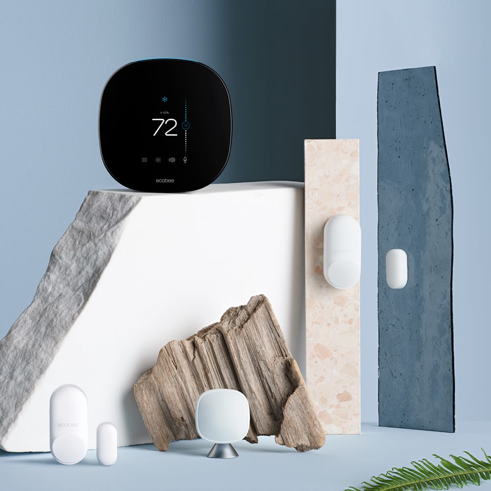 Efficiency and security solution on a blue background