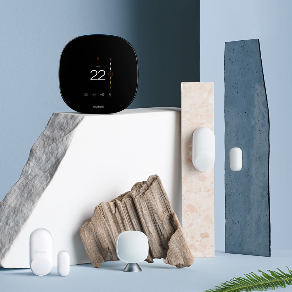 Efficiency and security solution on a blue background