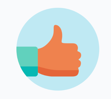 illustration of a hand giving a thumbs up