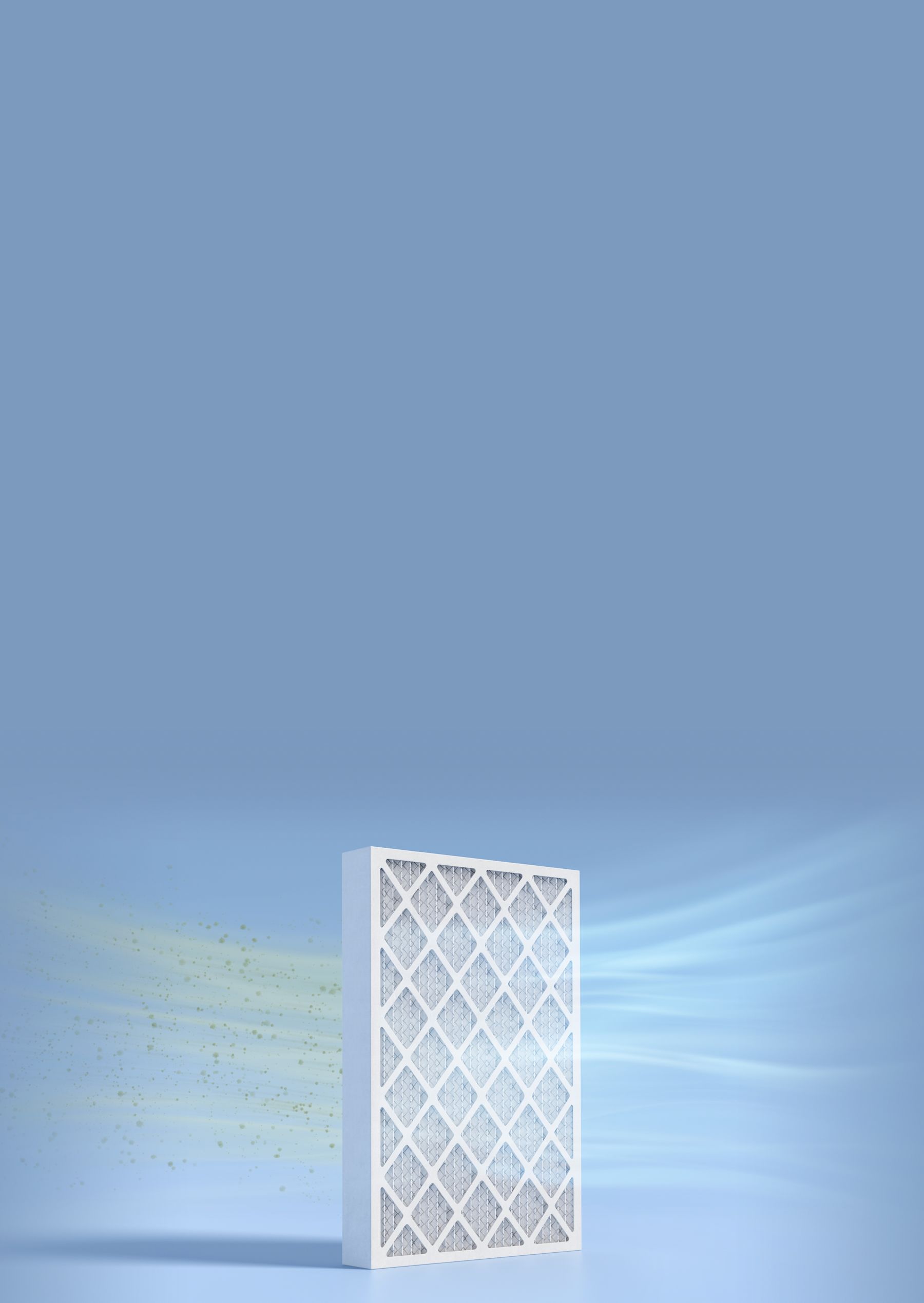 ecobee air filter on a blue background