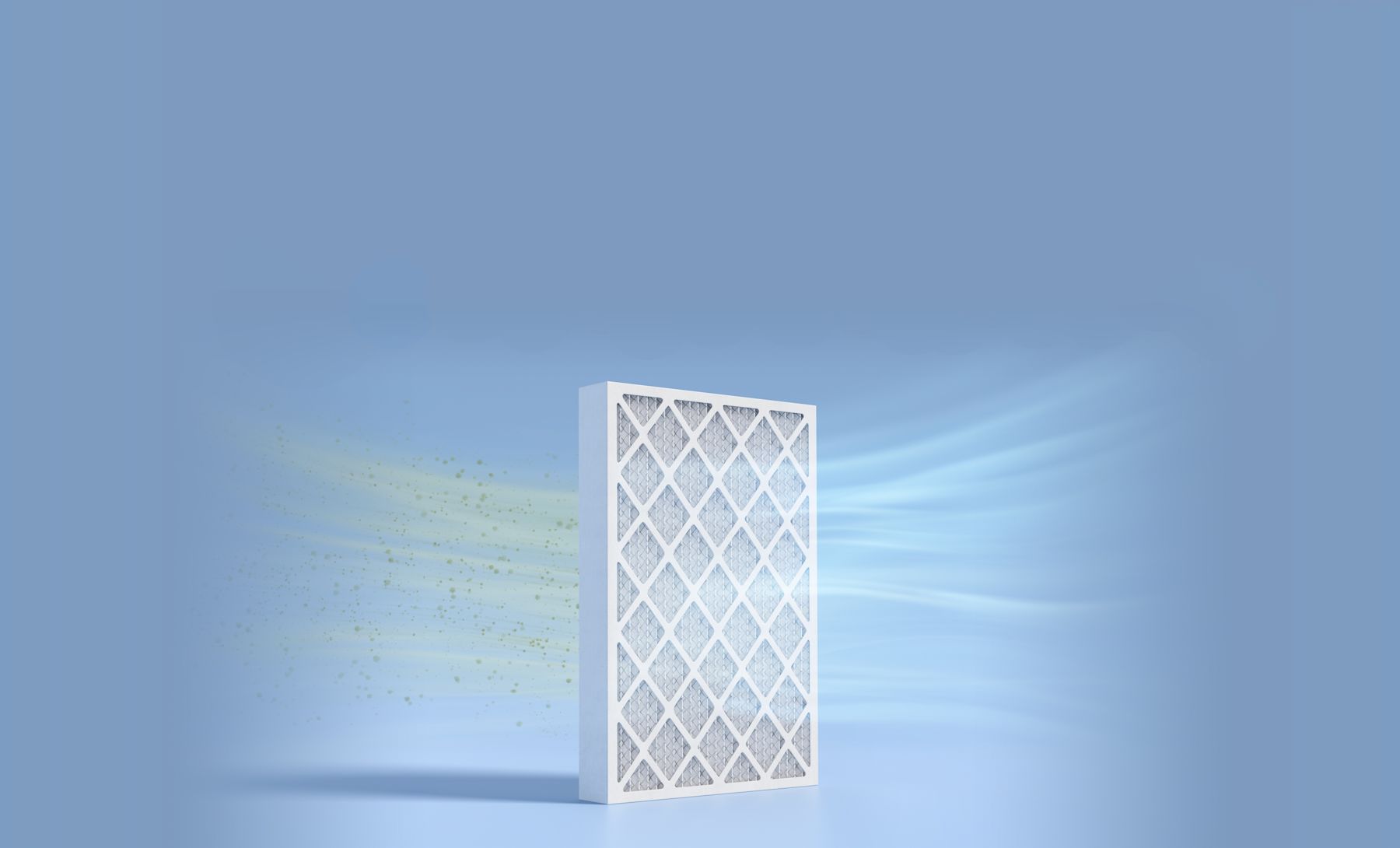 ecobee air filter on a blue background