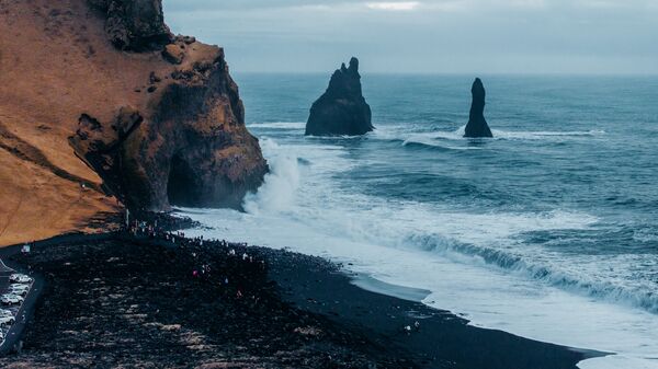 Reynisfjara Black Sand Beach Sea Stacks
