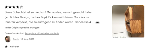 German Etsy review