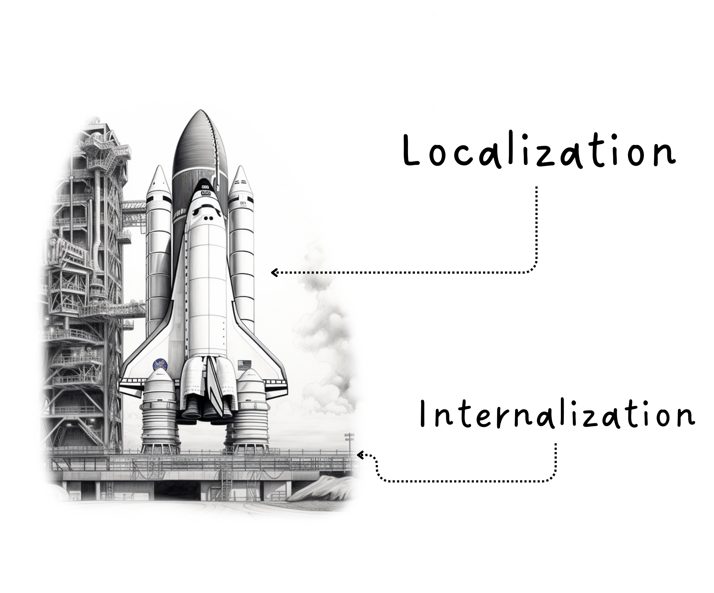 Internationalization is like a rocketship launchpad