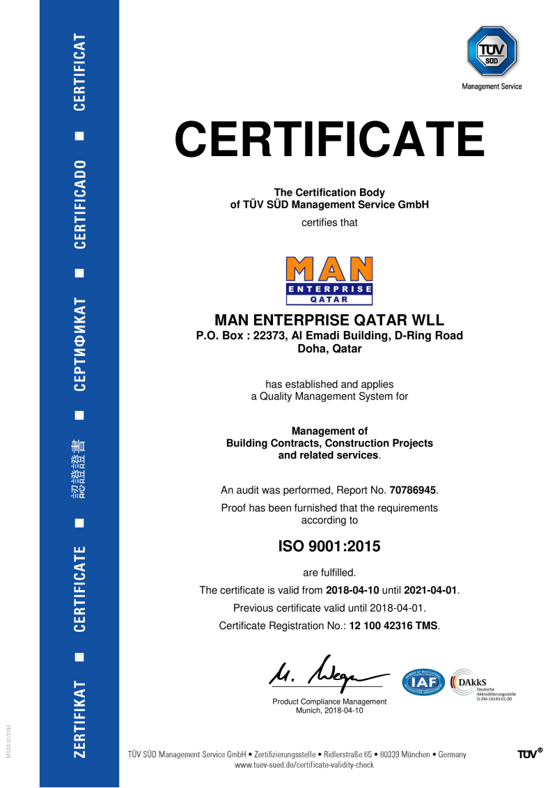 MAN Qatar - ISO9001-1
