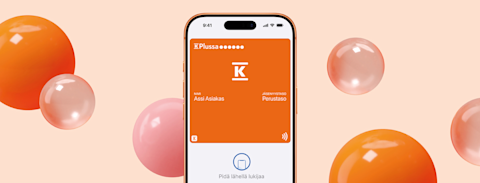 Kuva Plussa-kortista Apple Lompakossa