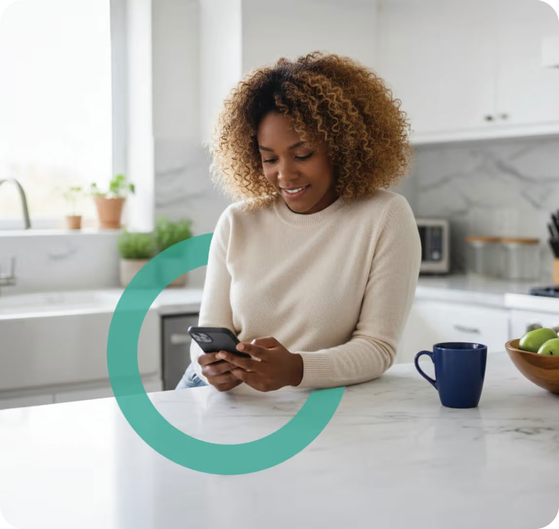 Woman looking at phone
