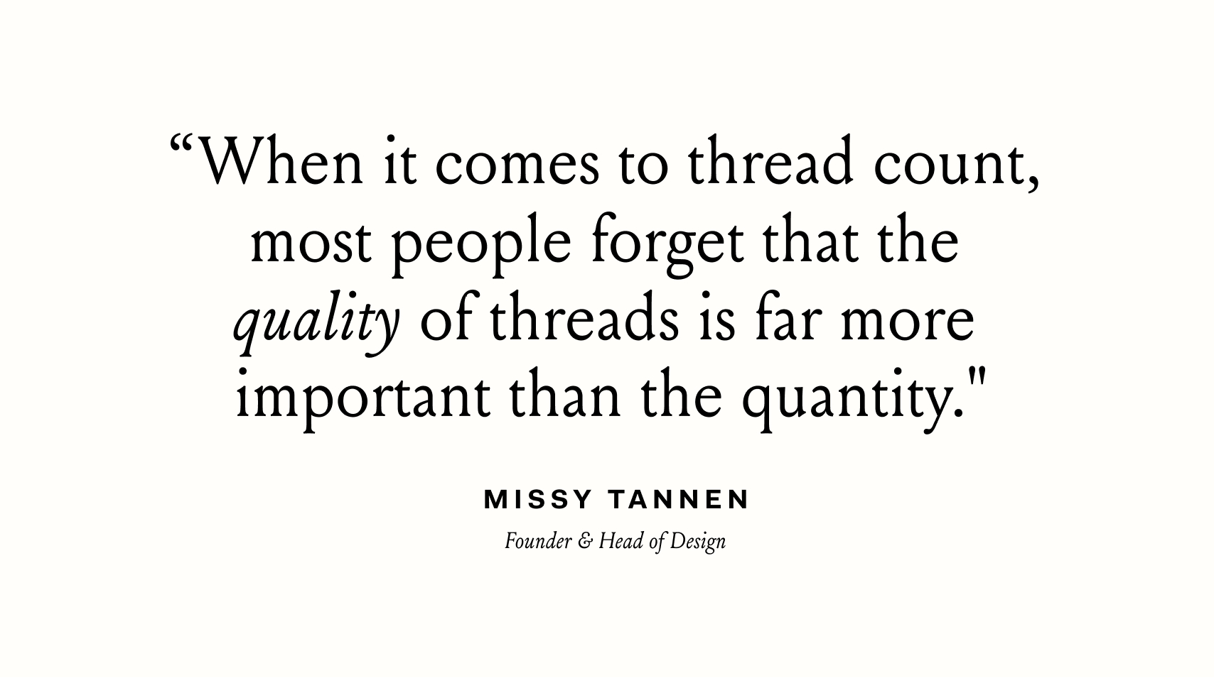 Blog - Thread Quality over Thread Count