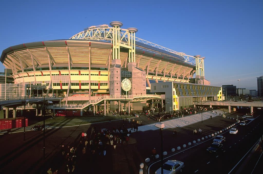 Amsterdam ArenA, eller Johan Cruijff ArenA, er hjemmebanen til Ajax, men er et kommunalt bygg som eies av Amsterdam by. Arenaen ble bygget i perioden 1993–1996, og kostet 140 millioner euro å bygge