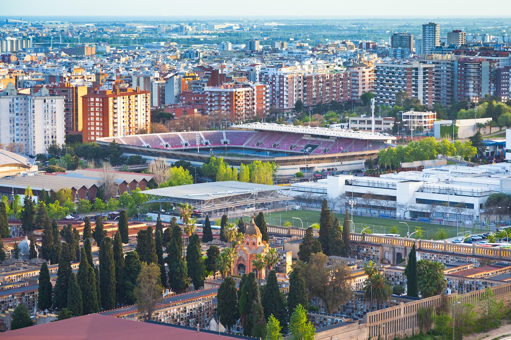 Utsikt over stadion og Barcelona -\nFoto: Getty Images