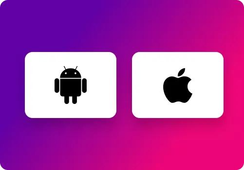 Android and apple logos