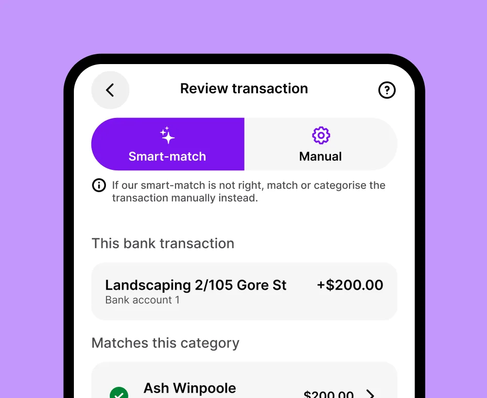 A mobile app screen showing a connected banking preview