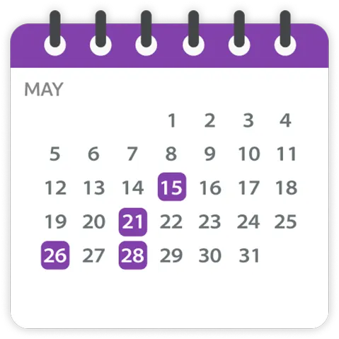 Calendar graphic of Australian EOFY key due dates