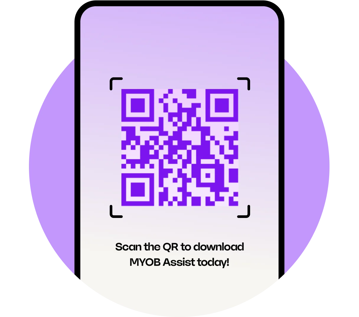 QR code to download the MYOB Assist app