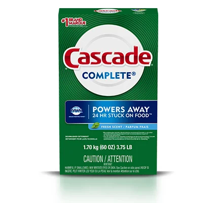 Cascade Complete fresh scent powder dishwashing detergent 60 ounces