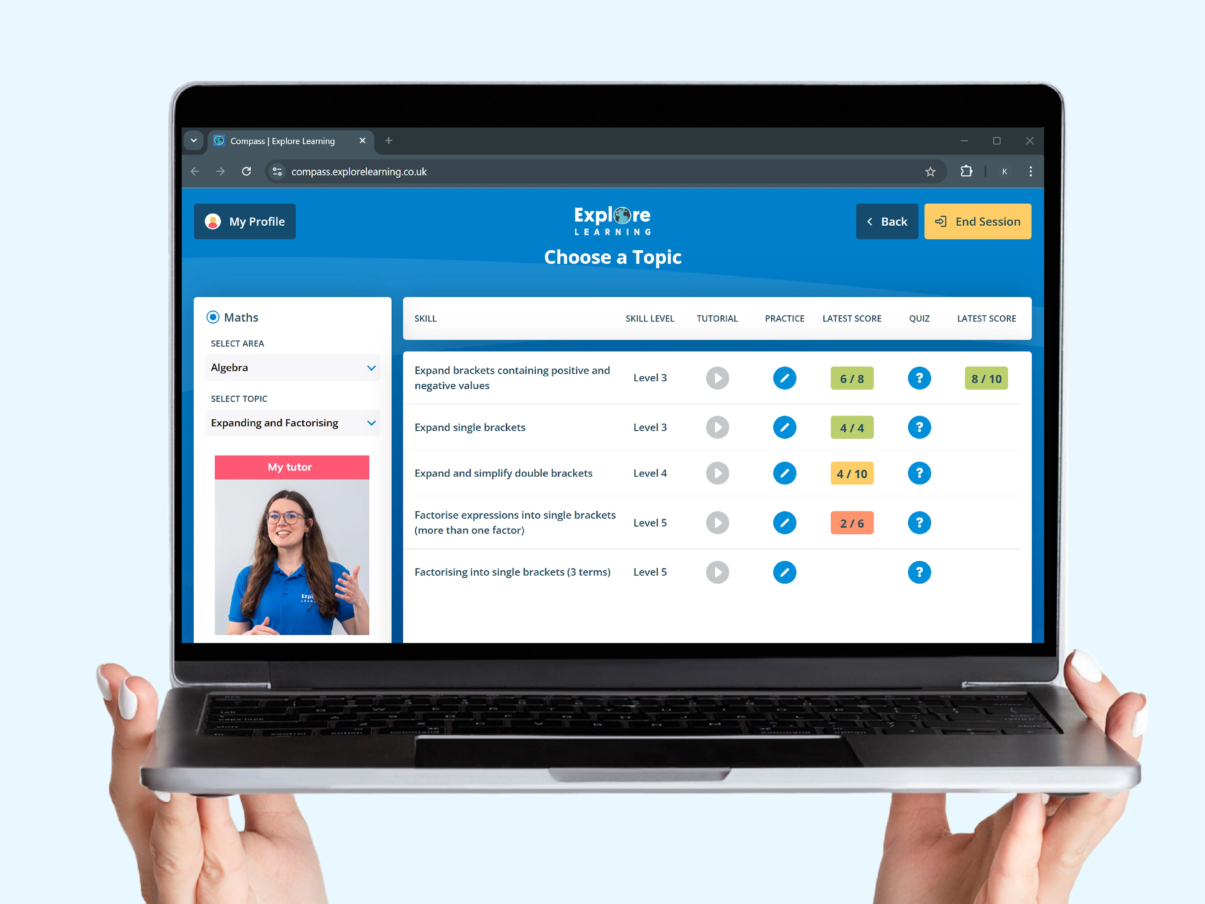 Explore Learning GCSE maths and National 5 online tuition