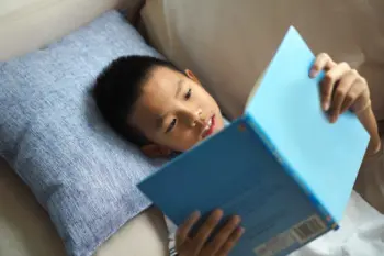 Child independently reading