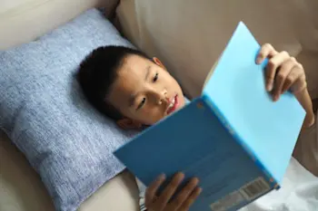 Child independently reading