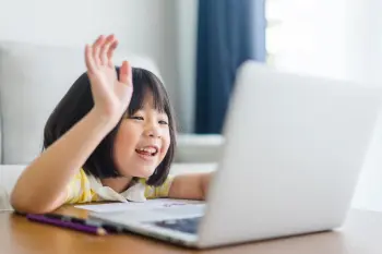 Child using Navigator on computer