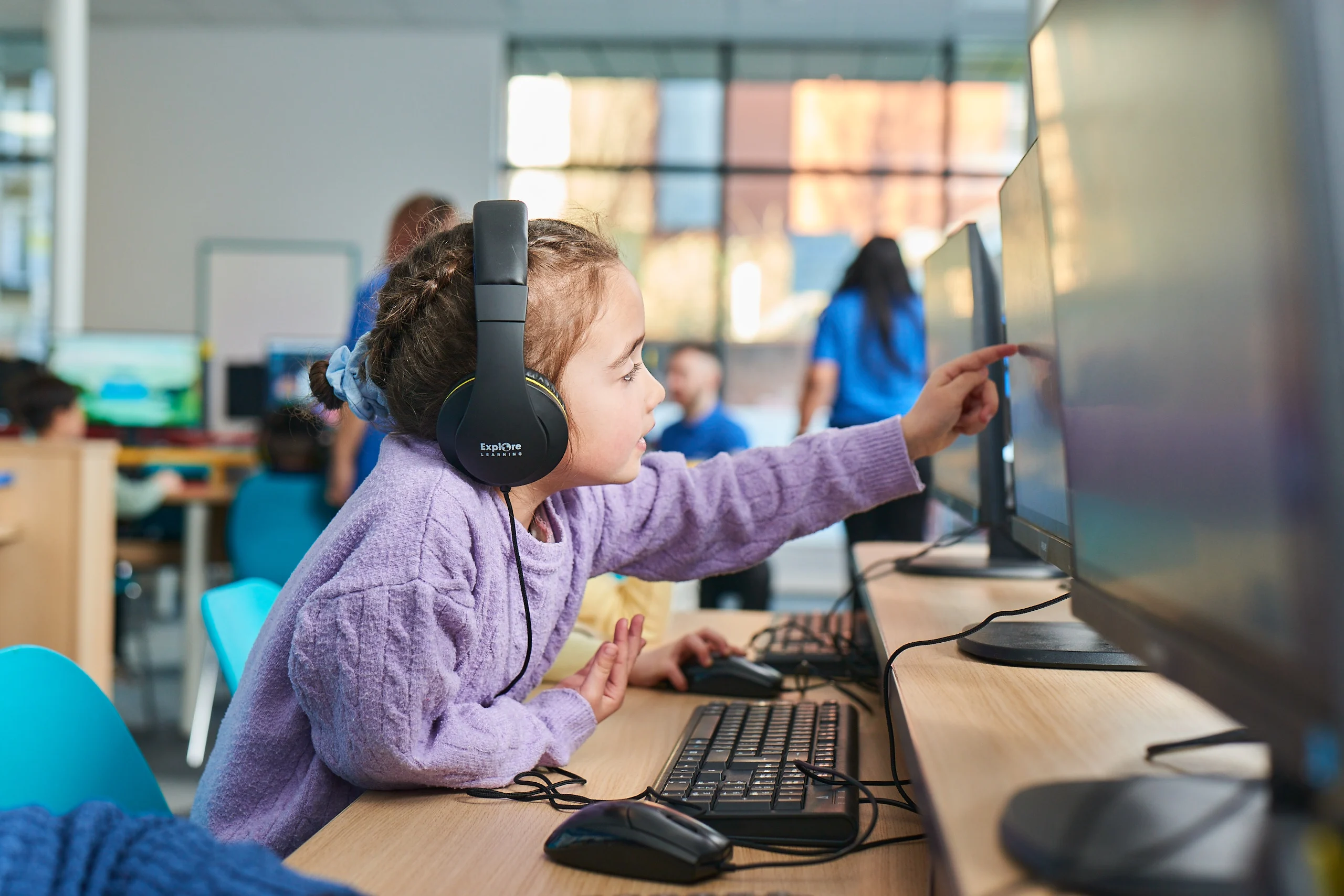 SEND child learning in an Explore Learning tuition centre